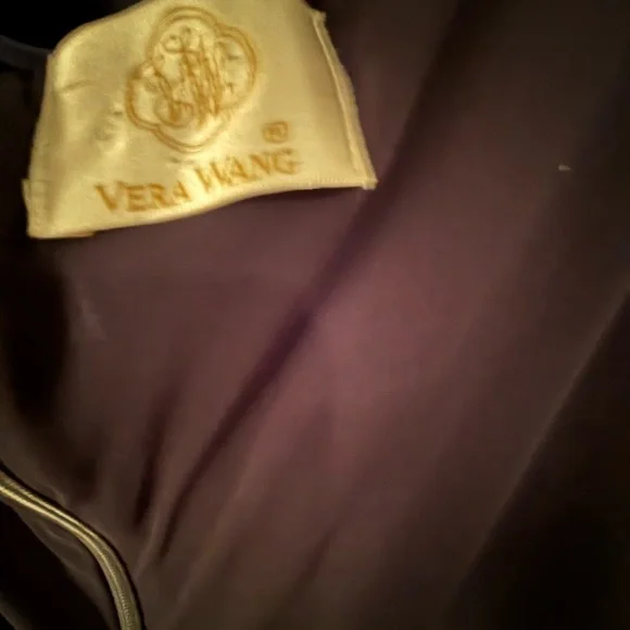 Elegant Navy Blue Vera Wang Halter Dress - Picture 6 of 7